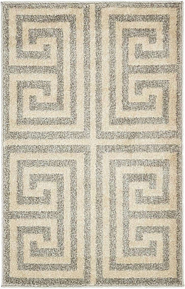 Gray 2' x 3' 1 Athens Rectangle Area Rug 100% Polypropylene With Cotton Backing Easy Clean Indoor Living Dining Room Bedroom Office Carpet for Sale at Rug Engine