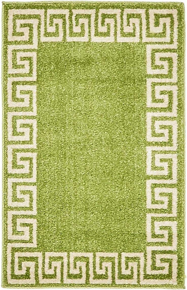 Light Green 2' x 3' 1 Athens Rectangle Area Rug 100% Polypropylene With Cotton Backing Easy Clean Indoor Living Dining Room Bedroom Office Carpet for Sale at Rug Engine