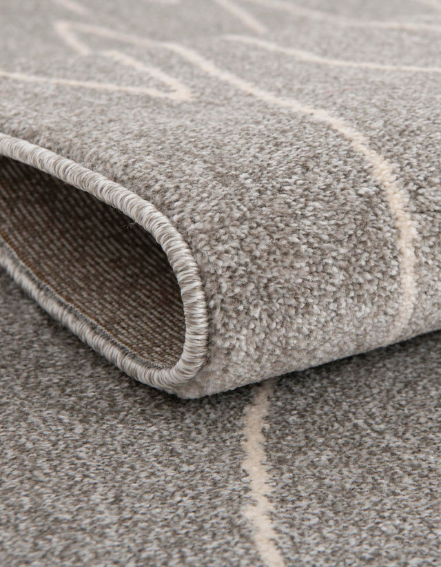 Gray 2' 7 x 10' Fez Runner Area Rug Geometric 100% Polypropylene Easy Clean Stain Resistant Carpet for Living, Dining, Office, Dorms for Sale at Rug Engine