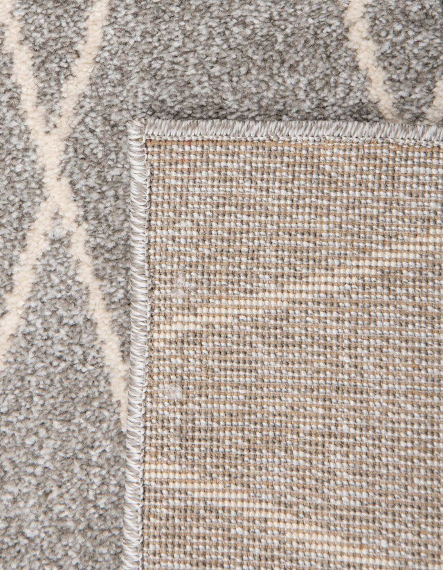 Gray 2' 7 x 10' Fez Runner Area Rug Geometric 100% Polypropylene Easy Clean Stain Resistant Carpet for Living, Dining, Office, Dorms for Sale at Rug Engine