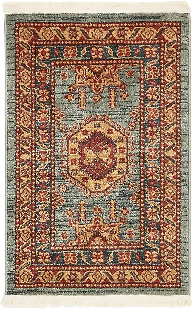 Light Blue 2' x 3' 1 Sahand Rectangle Area Rug Affordable Easy Clean Traditional Design Durable Carpet for Home Interior Design Living Room Dining Office for Sale at Rug Engine
