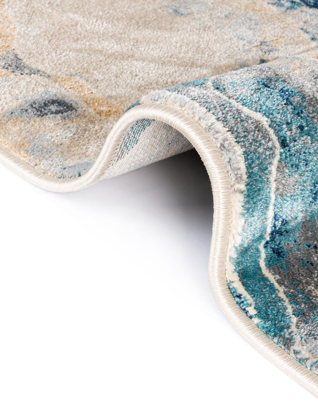 Navy Blue 5' 1 x 8' Mystic Rectangle Area Rug 100% Polypropylene Abstract Modern Carpet for Living Rooms, Dining, Bedrooms, Office for Sale at Rug Engine