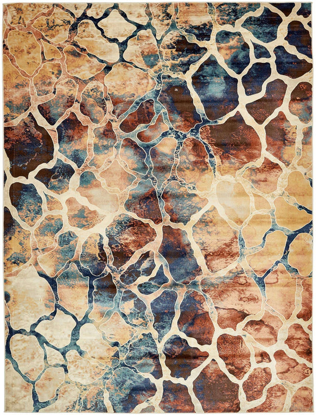 Brick Red 9' x 12' 2 Mystic Rectangle Area Rug 100% Polypropylene Abstract Modern Carpet for Living Rooms, Dining, Bedrooms, Office for Sale at Rug Engine