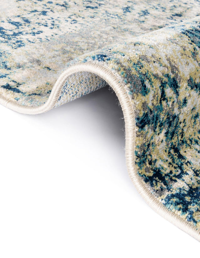 Navy Blue 2' x 5' 1 Mystic Runner Area Rug 100% Polypropylene Abstract Modern Carpet for Living Rooms, Dining, Bedrooms, Office for Sale at Rug Engine
