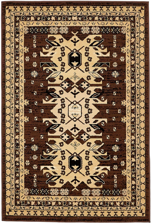Brown 4' 1 x 6' 1 Taftan Rectangle Area Rug