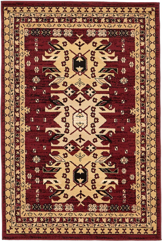 Red 4' 1 x 6' 1 Taftan Rectangle Area Rug