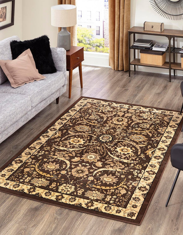 Brown 2' x 3' 1 Espahan Rectangle Area Rug 100% Polypropylene Stain Resistant Carpet With Cotton Backing Vivid Colorful Traditional Interior Design for Sale at Rug Engine