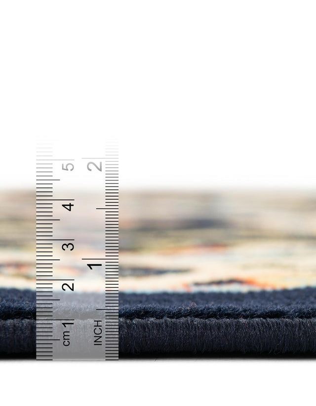 Navy Blue 6' 1 x 9' Espahan Rectangle Area Rug 100% Polypropylene Stain Resistant Carpet With Cotton Backing Vivid Colorful Traditional Interior Design for Sale at Rug Engine