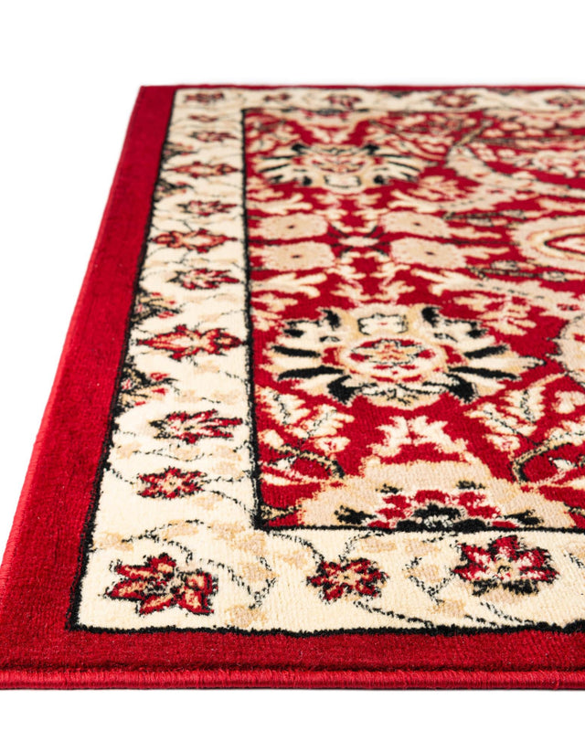Red 2' x 8' 2 Espahan Runner Area Rug 100% Polypropylene Stain Resistant Carpet With Cotton Backing Vivid Colorful Traditional Interior Design for Sale at Rug Engine
