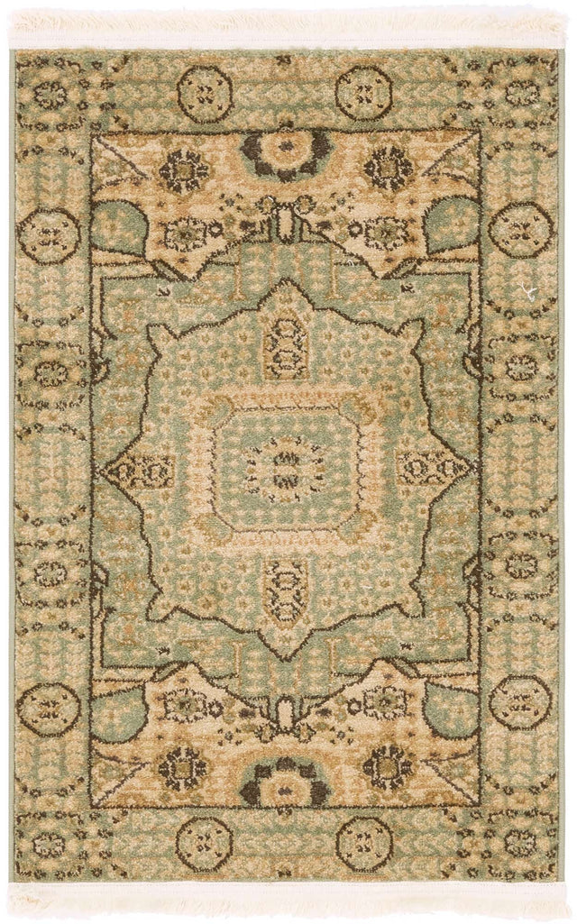 Light Green 2' x 3' 1 Palace Rectangle Area Rug