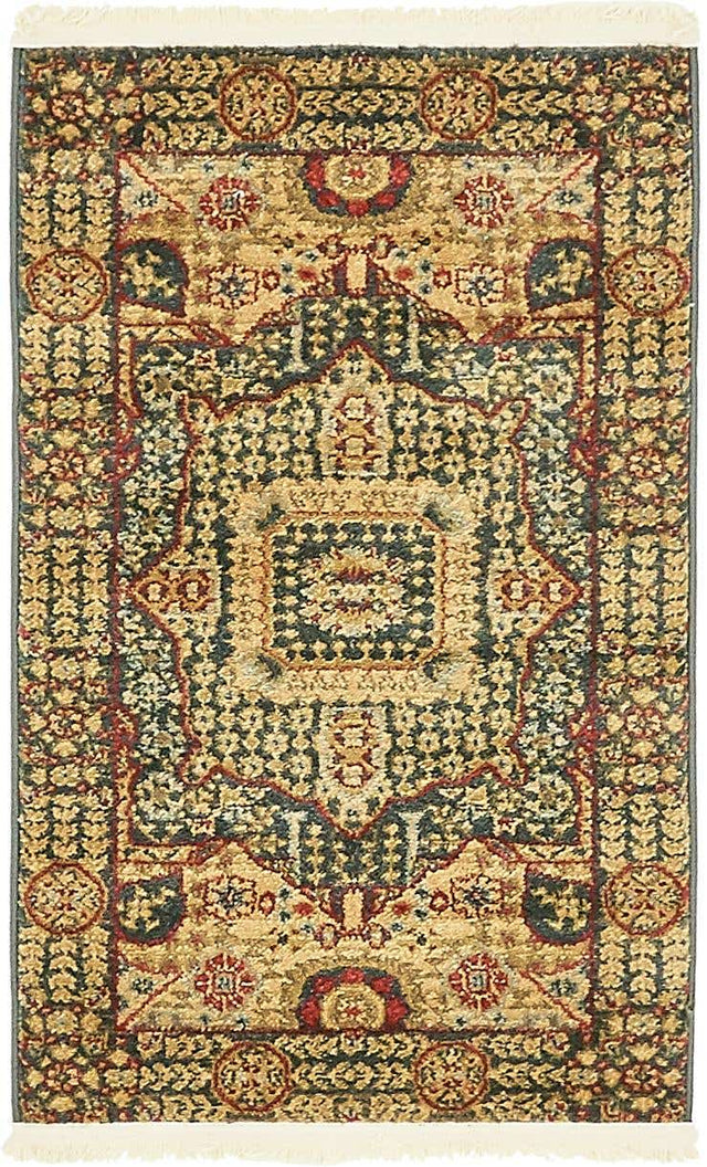 Blue 2' x 3' 1 Palace Rectangle Area Rug