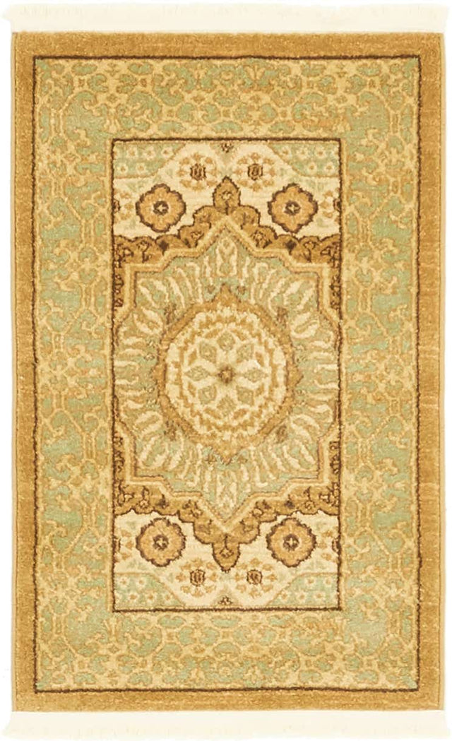 Cream 2' x 3' 1 Palace Rectangle Area Rug