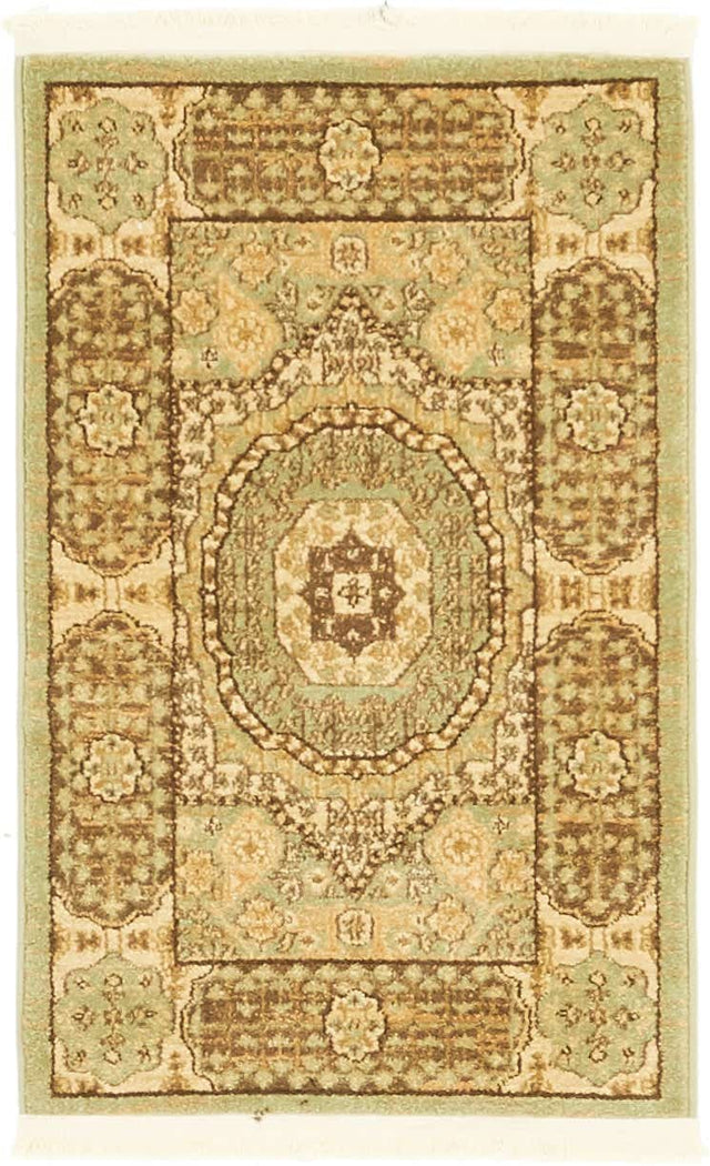 Light Green 2' x 3' 1 Palace Rectangle Area Rug
