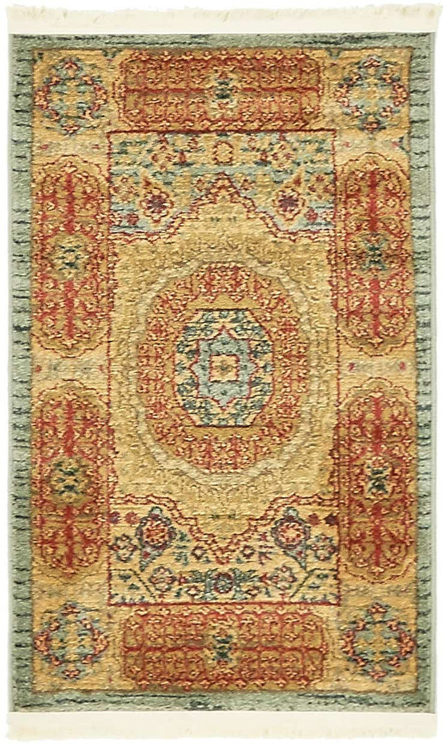 Light Blue 2' x 3' 1 Palace Rectangle Area Rug