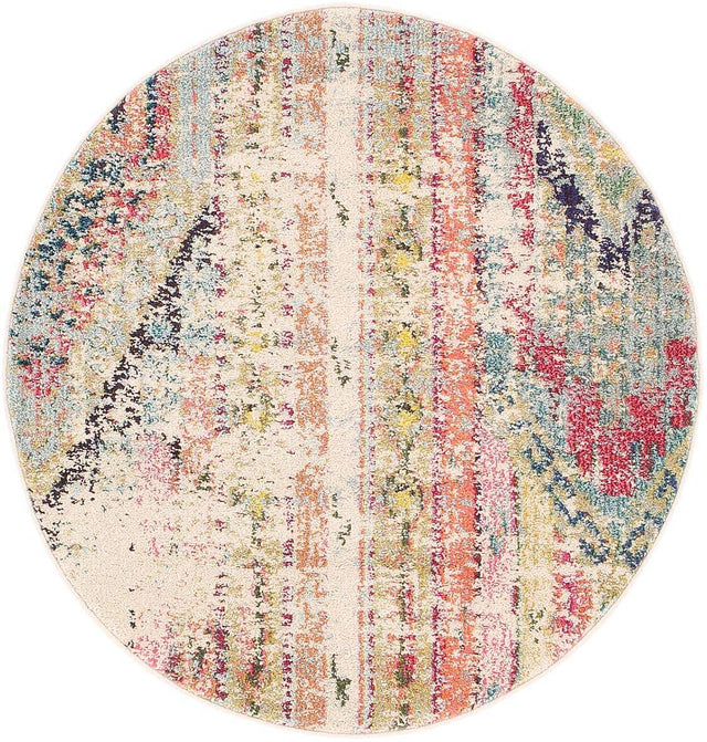 Multicolor 3' 3 x 3' 3 Sedona Round Area Rug