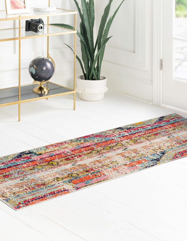 Multicolor 2' x 8' Sedona Runner Area Rug Durable Long Lasting Carpet for Living Rooms, Kitchen, Bedrooms, Office Space, Dorms for Sale at Rug Engine
