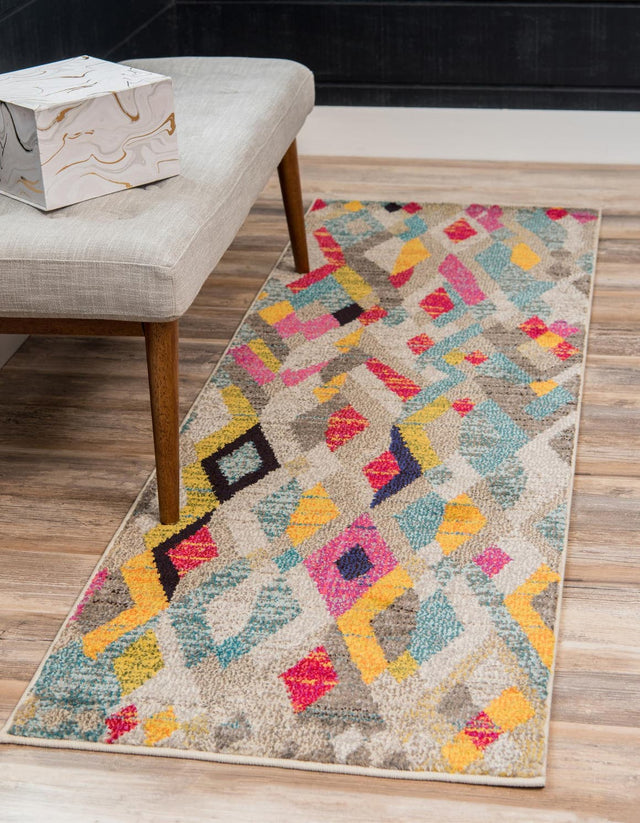 Multicolor 2' 7 x 10' Sedona Runner Area Rug Durable Long Lasting Carpet for Living Rooms, Kitchen, Bedrooms, Office Space, Dorms for Sale at Rug Engine