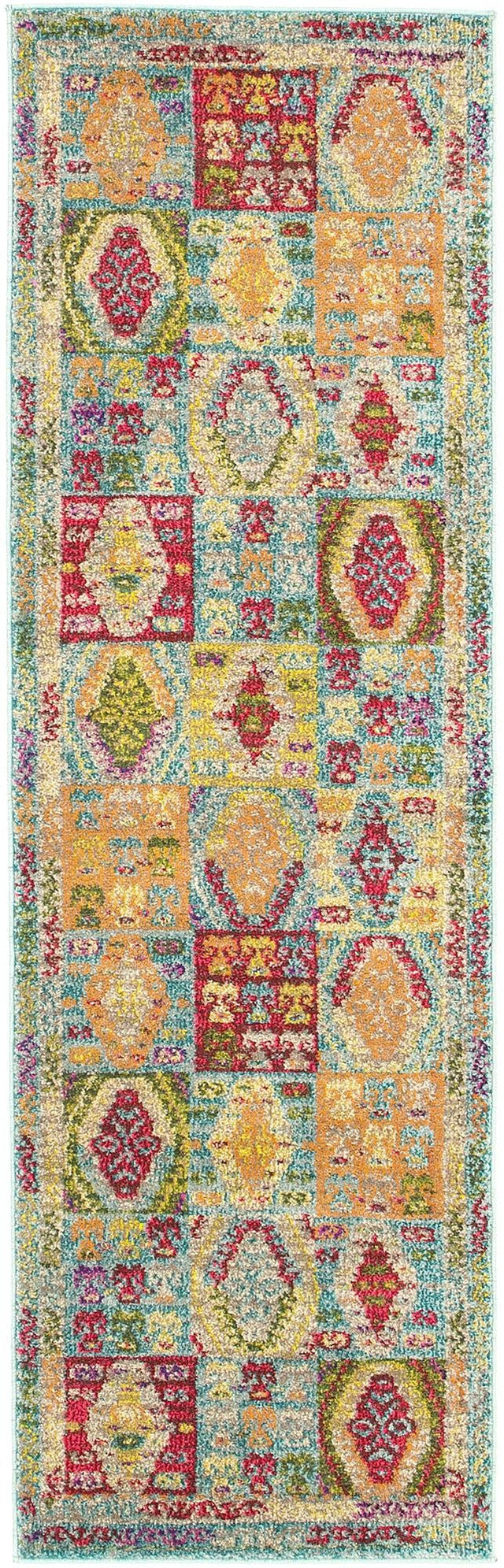 Light Blue 2' 2 x 6' 9 Sedona Runner Area Rug Durable Long Lasting Carpet for Living Rooms, Kitchen, Bedrooms, Office Space, Dorms for Sale at Rug Engine