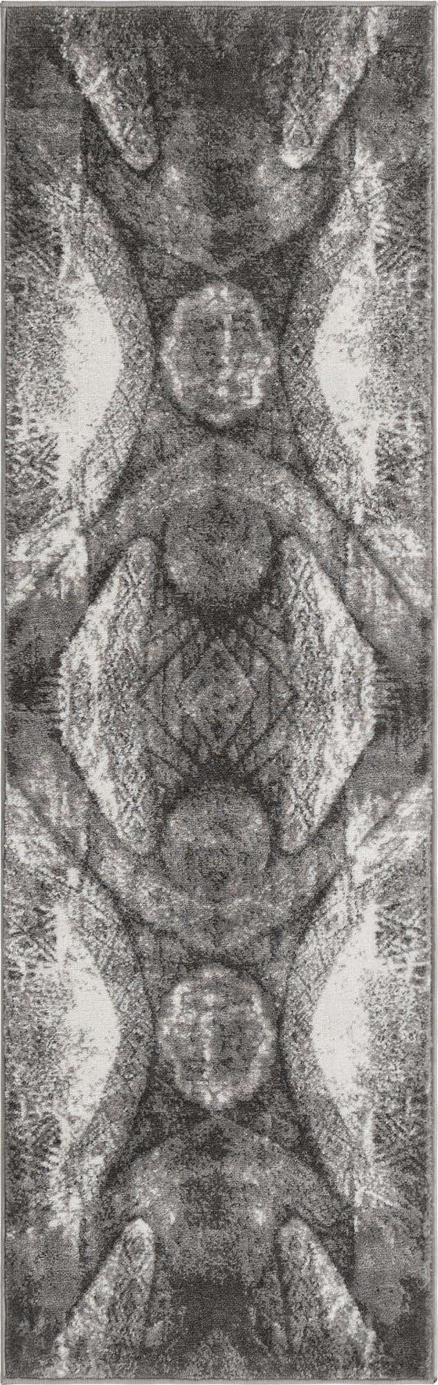 Dark Gray 2' x 6' 7 Sofia Runner Area Rug Durable Easy Clean Stain Resistant Unique Carpet for Affordable Interior Home Design for Sale at Rug Engine