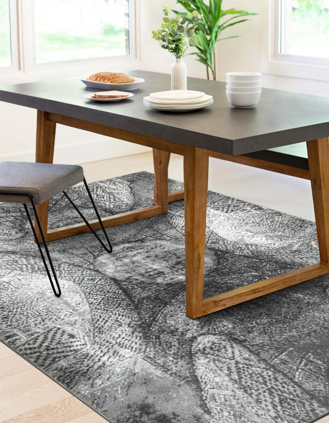 Dark Gray 2' x 3' 1 Sofia Rectangle Area Rug Durable Easy Clean Stain Resistant Unique Carpet for Affordable Interior Home Design for Sale at Rug Engine