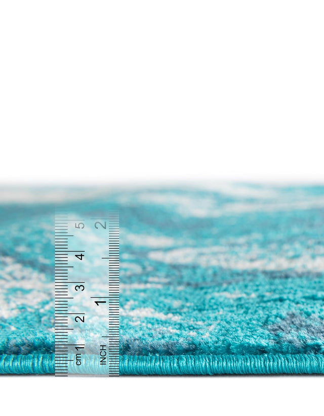 Turquoise 2' x 9' 10 Sofia Runner Area Rug Durable Easy Clean Stain Resistant Unique Carpet for Affordable Interior Home Design for Sale at Rug Engine