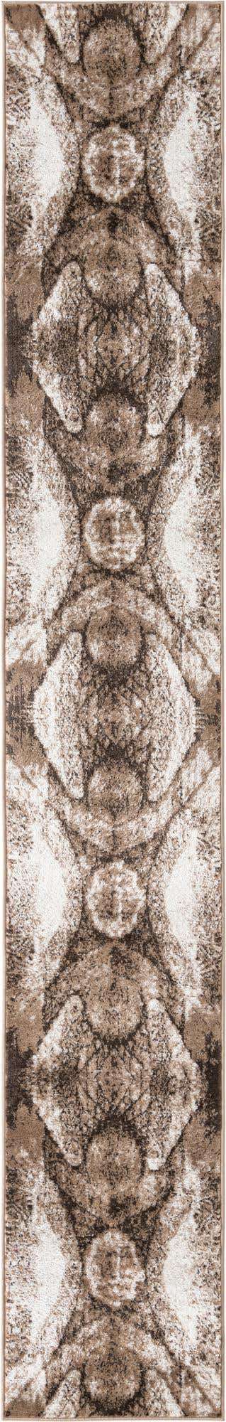 Brown 2' x 13' 1 Sofia Runner Area Rug Durable Easy Clean Stain Resistant Unique Carpet for Affordable Interior Home Design for Sale at Rug Engine