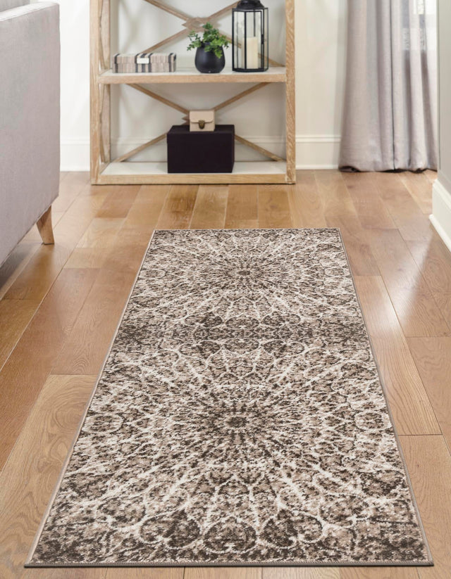 Brown 2' x 6' 7 Sofia Runner Area Rug Durable Easy Clean Stain Resistant Unique Carpet for Affordable Interior Home Design for Sale at Rug Engine