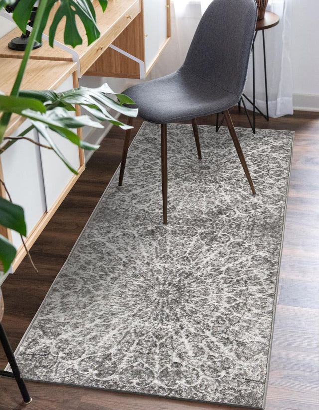 Dark Gray 2' x 6' 7 Sofia Runner Area Rug Durable Easy Clean Stain Resistant Unique Carpet for Affordable Interior Home Design for Sale at Rug Engine