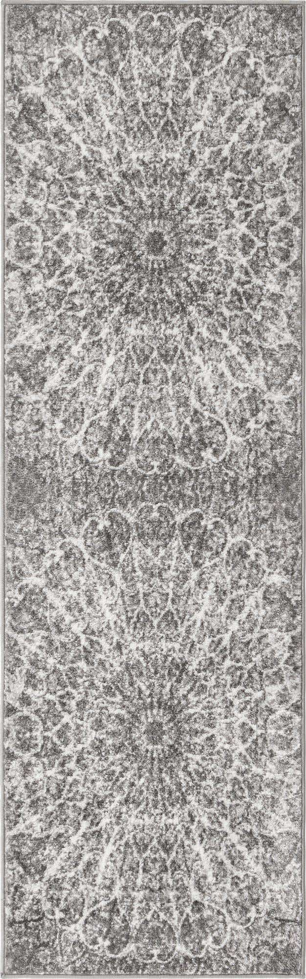Dark Gray 2' x 6' 7 Sofia Runner Area Rug Durable Easy Clean Stain Resistant Unique Carpet for Affordable Interior Home Design for Sale at Rug Engine