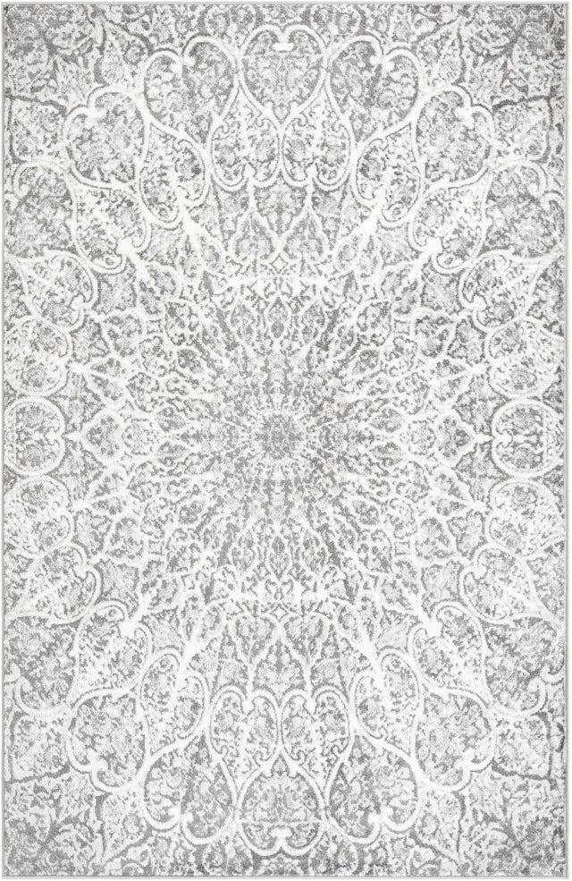 Dark Gray 5' 3 x 8' Sofia Rectangle Area Rug Durable Easy Clean Stain Resistant Unique Carpet for Affordable Interior Home Design for Sale at Rug Engine