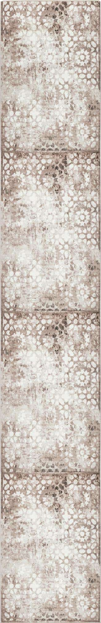 Brown 2' x 13' 1 Sofia Runner Area Rug Durable Easy Clean Stain Resistant Unique Carpet for Affordable Interior Home Design for Sale at Rug Engine