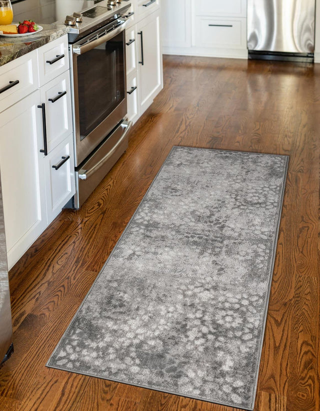 Dark Gray 2' x 13' 1 Sofia Runner Area Rug Durable Easy Clean Stain Resistant Unique Carpet for Affordable Interior Home Design for Sale at Rug Engine