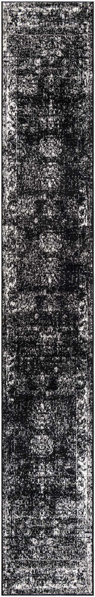 Black 2' x 13' 1 Sofia Runner Area Rug Durable Easy Clean Stain Resistant Unique Carpet for Affordable Interior Home Design for Sale at Rug Engine