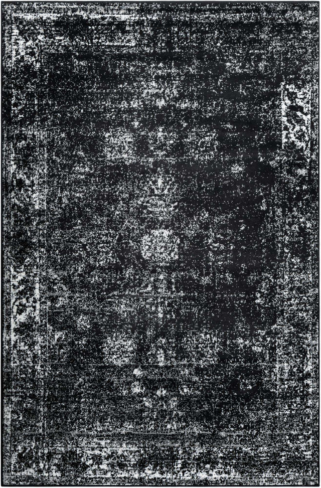 Black 5' 3 x 8' Sofia Rectangle Area Rug Discounted Clearance Final Sale