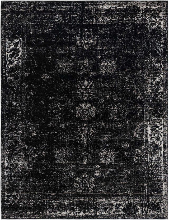Black 7' 10 x 10' Sofia Rectangle Area Rug Discounted Clearance Final Sale