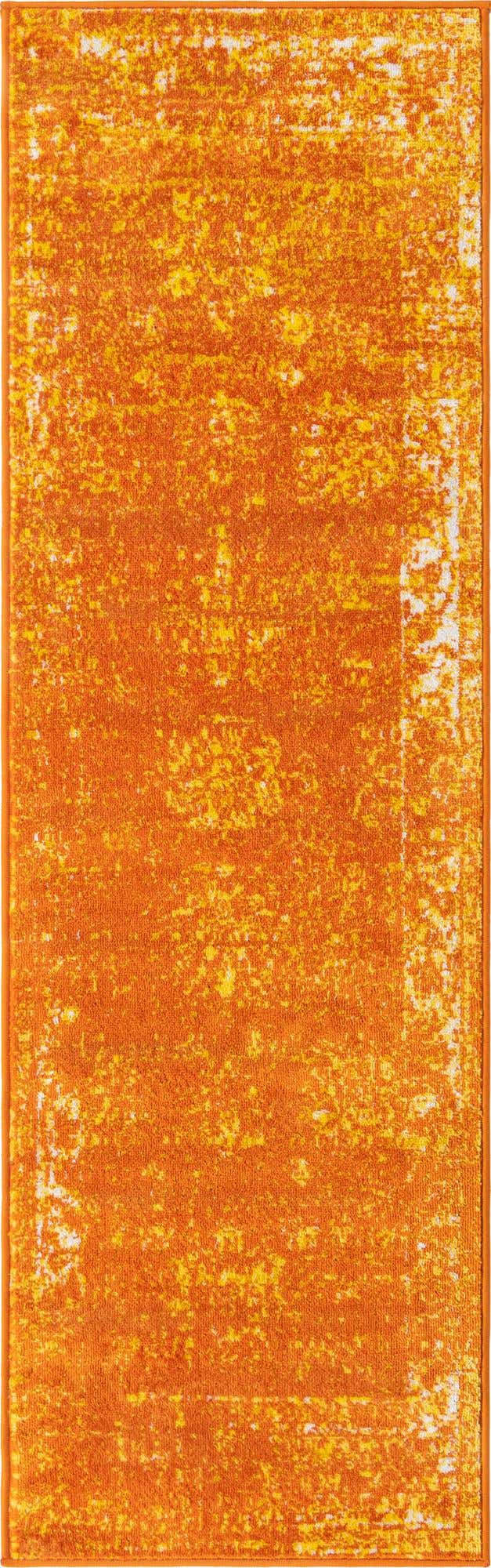 Orange 2' x 6' 7 Sofia Runner Area Rug Durable Easy Clean Stain Resistant Unique Carpet for Affordable Interior Home Design for Sale at Rug Engine