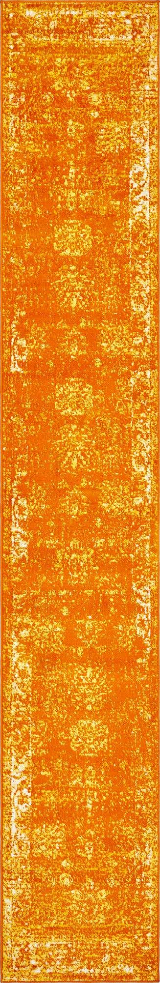 Orange 2' x 13' 1 Sofia Runner Area Rug Durable Easy Clean Stain Resistant Unique Carpet for Affordable Interior Home Design for Sale at Rug Engine