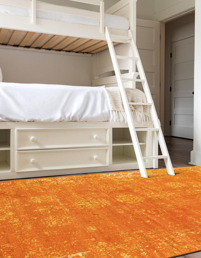 Orange 3' 1 x 5' 3 Sofia Rectangle Area Rug Durable Easy Clean Stain Resistant Unique Carpet for Affordable Interior Home Design for Sale at Rug Engine