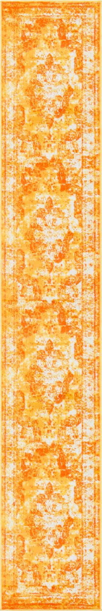 Orange 2' x 13' 1 Sofia Runner Area Rug Durable Easy Clean Stain Resistant Unique Carpet for Affordable Interior Home Design for Sale at Rug Engine