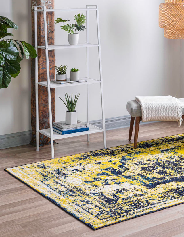 Navy Blue 9' x 12' Sofia Rectangle Area Rug Durable Easy Clean Stain Resistant Unique Carpet for Affordable Interior Home Design for Sale at Rug Engine