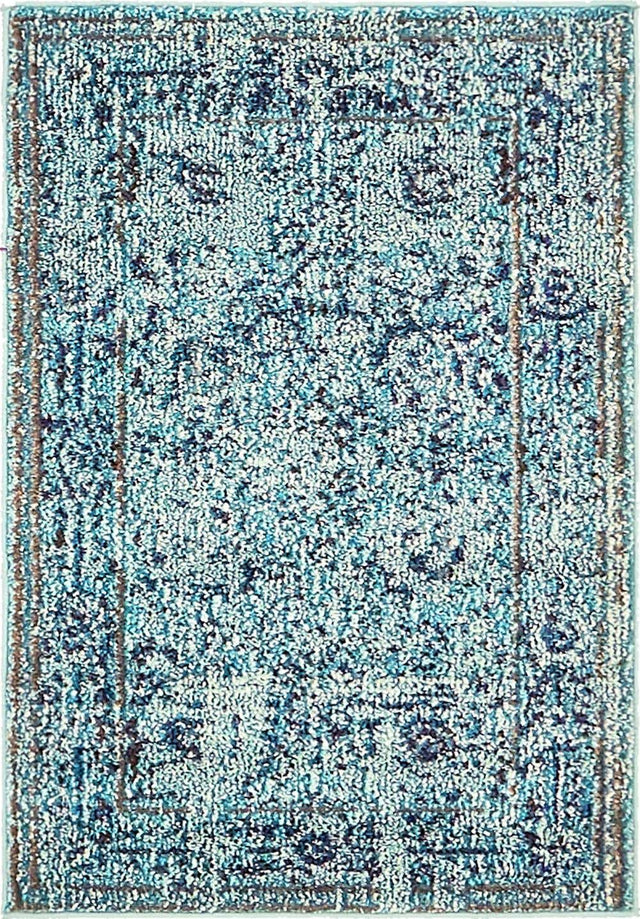 Light Blue 2' 2 x 3' 1 Medici Rectangle Area Rug 100% Polypropylene Traditional Vintage Classic Carpet for Home Interior Design Decor for Sale at Rug Engine