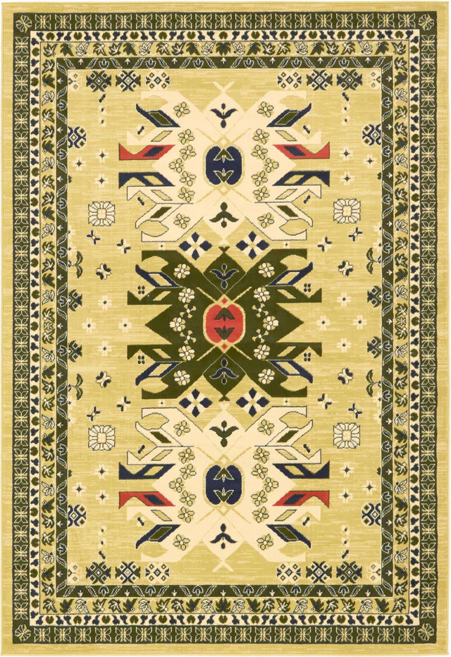 Cream 6' 1 x 9' Taftan Rectangle Area Rug