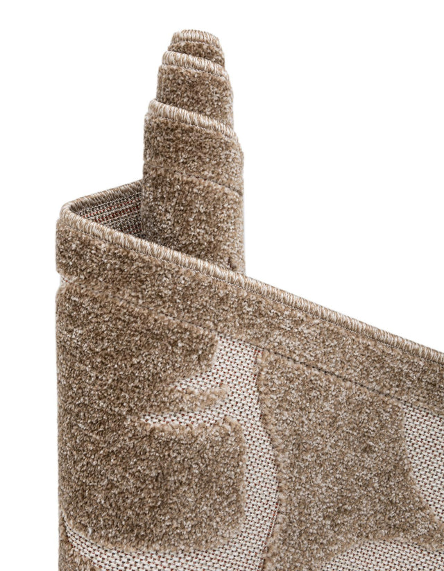 Beige 2' x 6' Outdoor Botanical Runner Area Rug Weather Resistant for Patio, Deck, Terrace, Balcony, Porch Polypropylene Garden Floral Tropical Carpet for Sale at Rug Engine