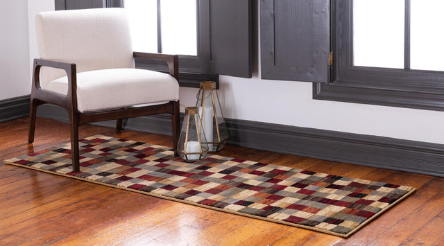 Multicolor 2' 7 x 15' 11 Barista Runner Area Rug 100% Polypropylene Abstract Modern Geometric Carpet for Living Room Dining Office Dorm Room Decor for Sale at Rug Engine