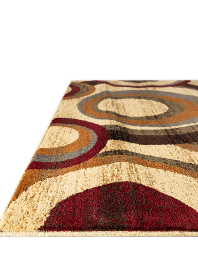 Beige 7' 10 x 10' Barista Rectangle Area Rug 100% Polypropylene Abstract Modern Geometric Carpet for Living Room Dining Office Dorm Room Decor for Sale at Rug Engine