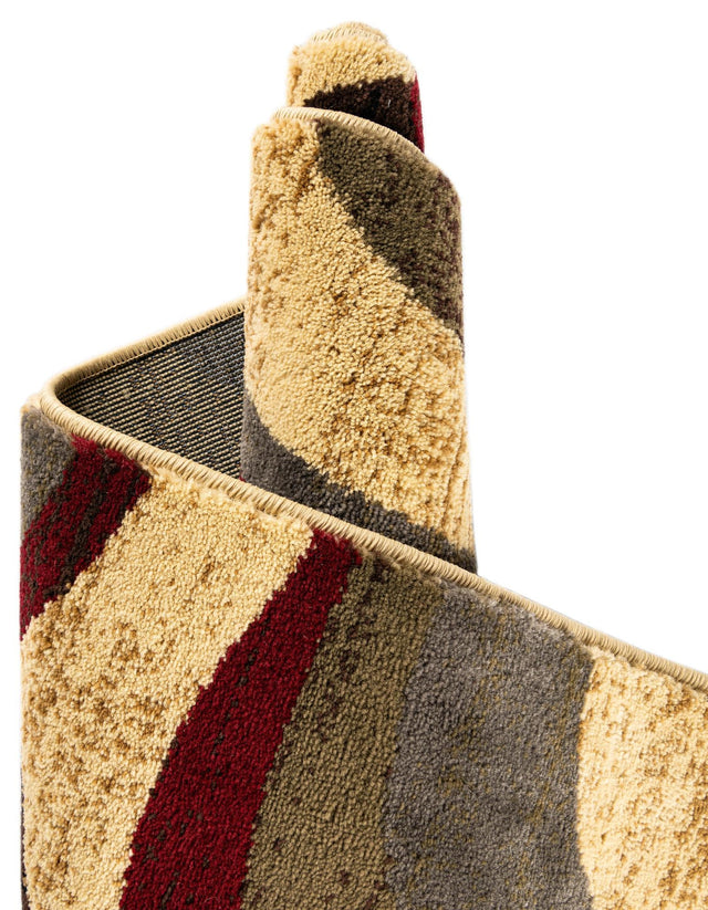 Beige 5' 3 x 8' Barista Rectangle Area Rug 100% Polypropylene Abstract Modern Geometric Carpet for Living Room Dining Office Dorm Room Decor for Sale at Rug Engine