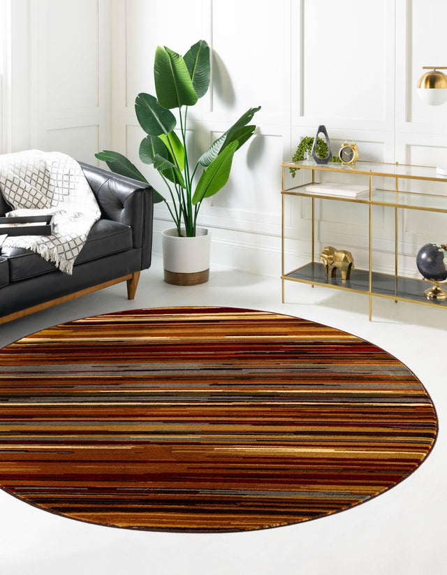 Beige 7' 10 x 7' 10 Barista Round Area Rug 100% Polypropylene Abstract Modern Geometric Carpet for Living Room Dining Office Dorm Room Decor for Sale at Rug Engine