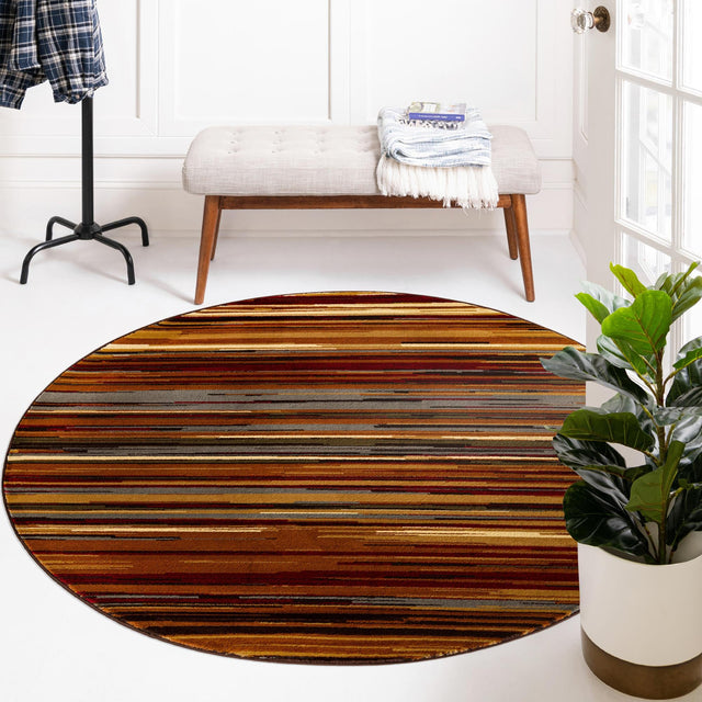 Beige 10' x 10' Barista Round Area Rug 100% Polypropylene Abstract Modern Geometric Carpet for Living Room Dining Office Dorm Room Decor for Sale at Rug Engine