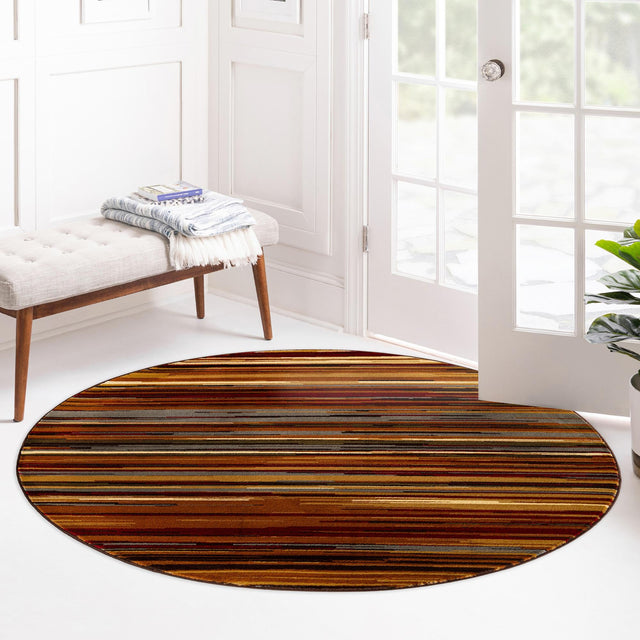 Beige 10' x 10' Barista Round Area Rug 100% Polypropylene Abstract Modern Geometric Carpet for Living Room Dining Office Dorm Room Decor for Sale at Rug Engine