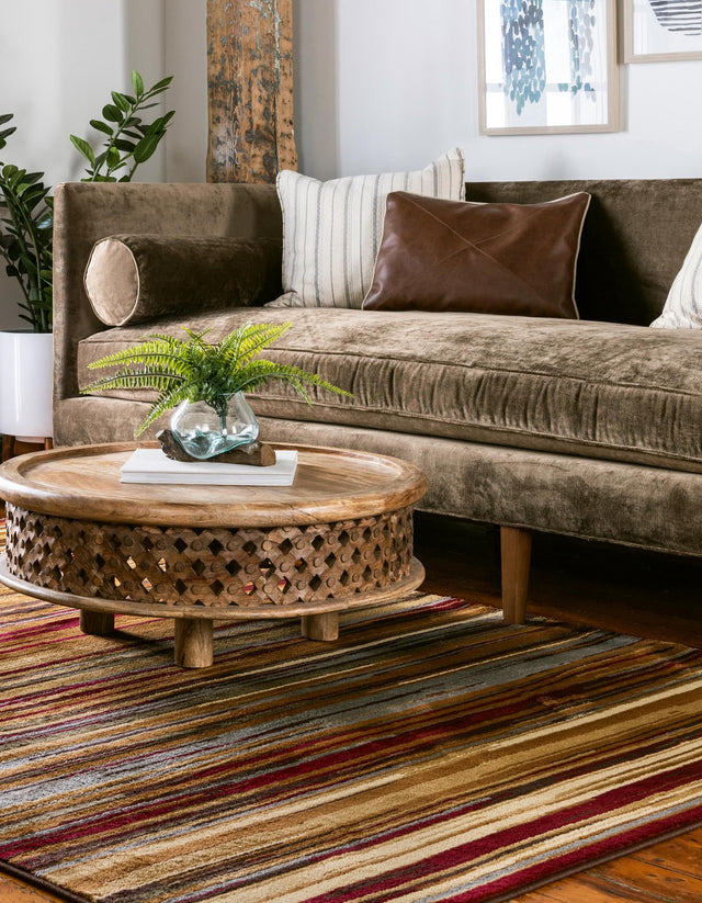 Beige 6' 1 x 9' Barista Rectangle Area Rug 100% Polypropylene Abstract Modern Geometric Carpet for Living Room Dining Office Dorm Room Decor for Sale at Rug Engine